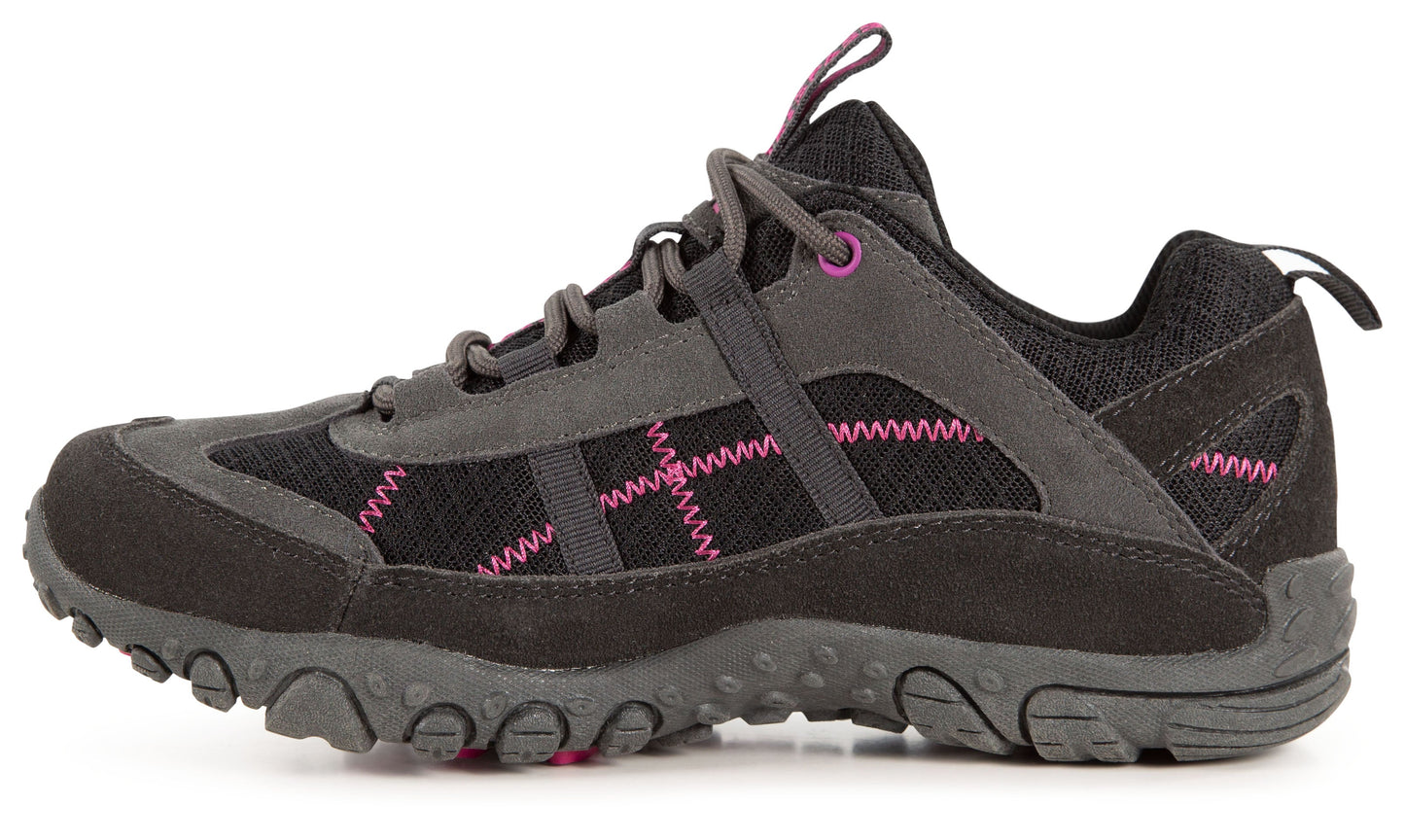 Trespass Women's Black and Fuschia Fell Walking Shoes