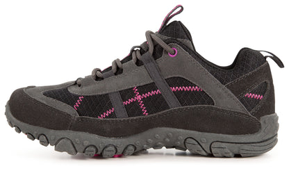 Trespass Women's Black and Fuschia Fell Walking Shoes