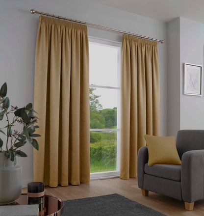 Fusion Galaxy Ochre Dim Out Curtains