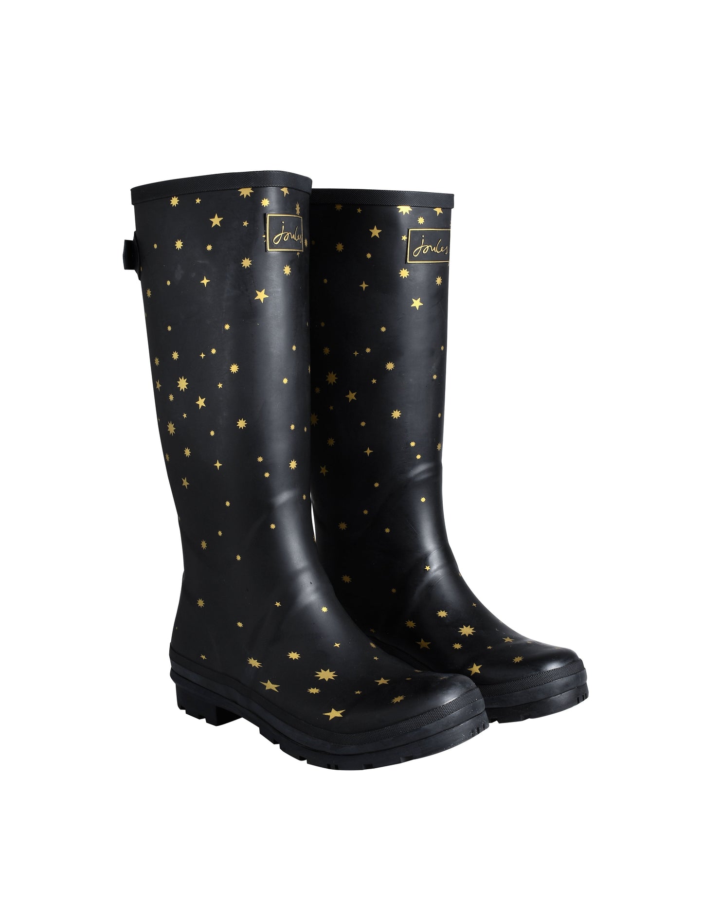 Joules Women's Long Black Star Wellies