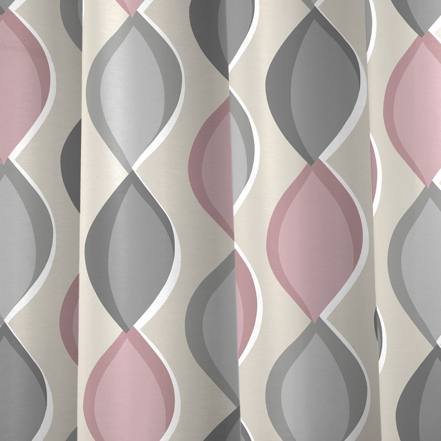 Fusion Lennox Blush Eyelet Curtains