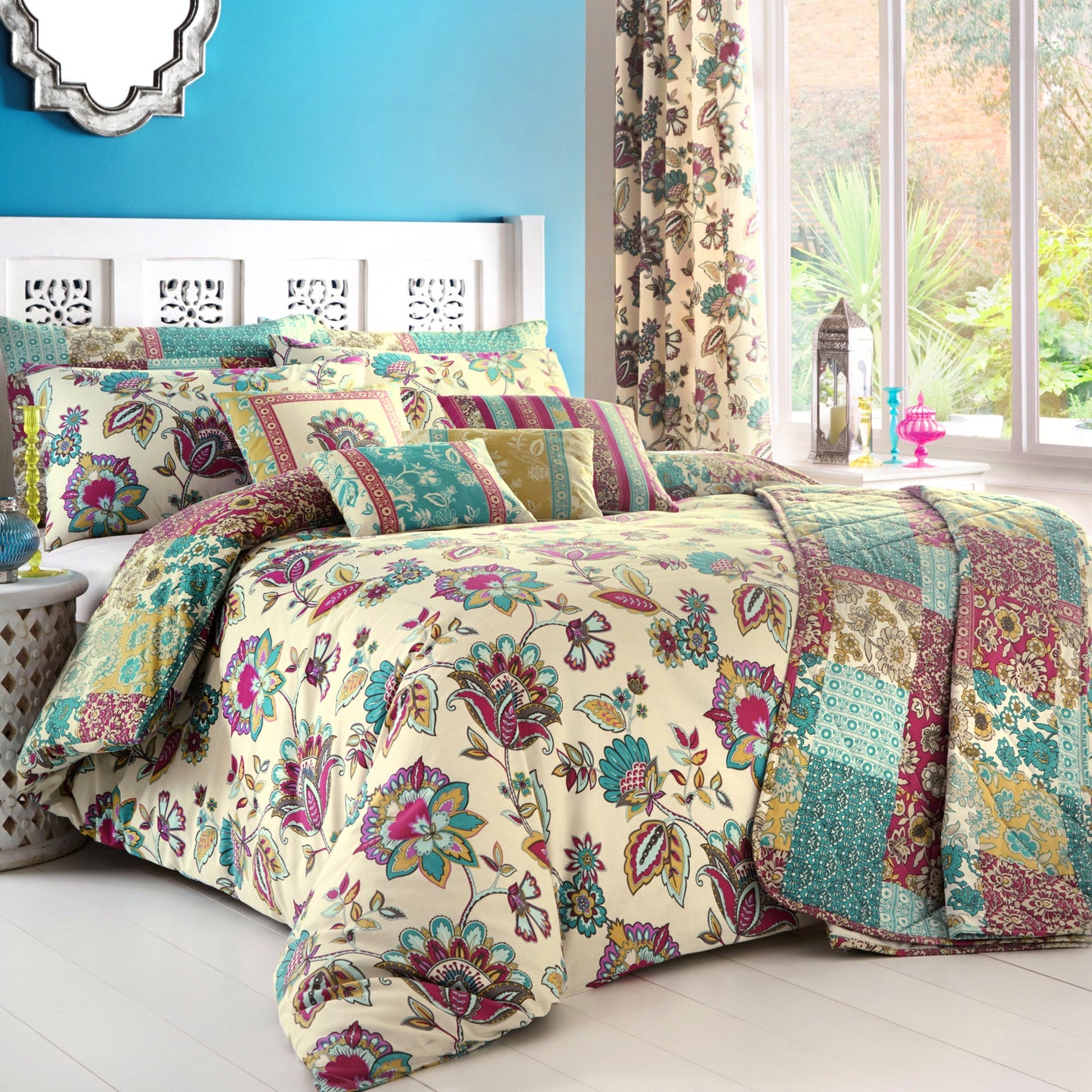 Dreams & Drapes Teal Marinelli Duvet Cover Set