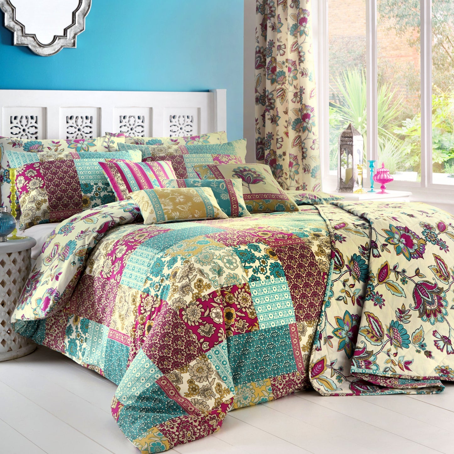 Dreams & Drapes Teal Marinelli Duvet Cover Set