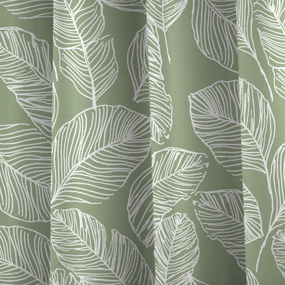 Fusion Matteo Green Eyelet Curtains