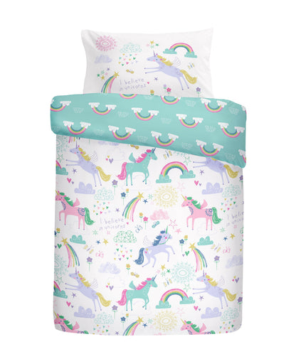 Bedlam Rainbow Unicorn Pattern Duvet Cover Set