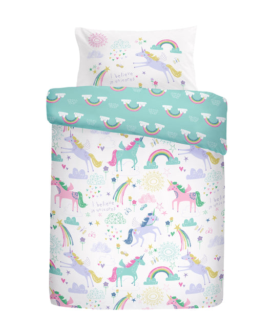 Bedlam Rainbow Unicorn Pattern Duvet Cover Set