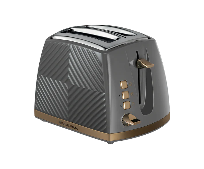 Russell Hobbs Grey Groove 2 Slice Toaster