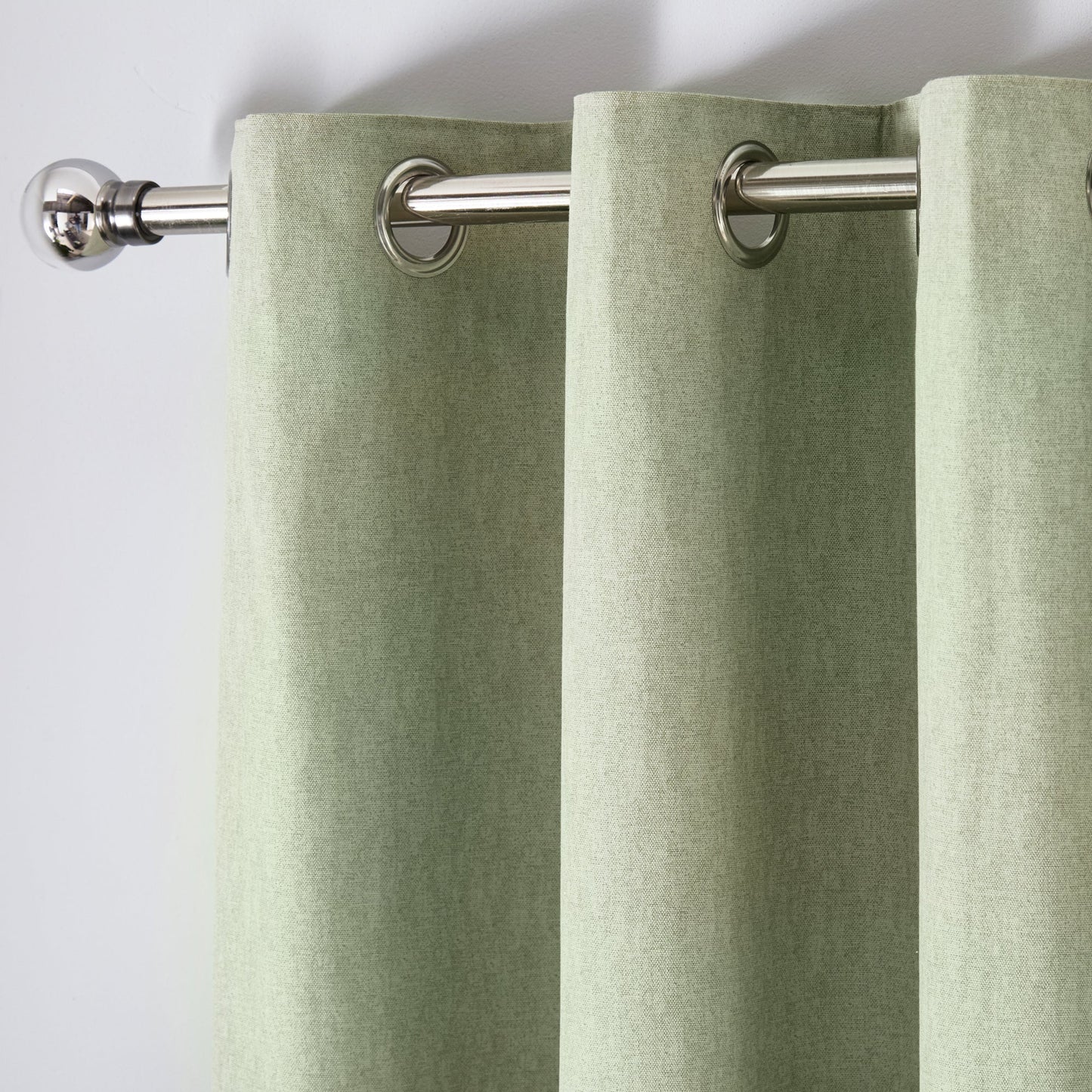 Fusion Sorbonne Green Eyelet Curtains