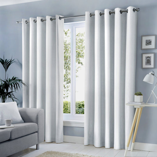 Fusion Sorbonne White Eyelet Curtains