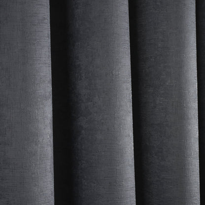 Fusion Strata Charcoal Eyelet Curtains
