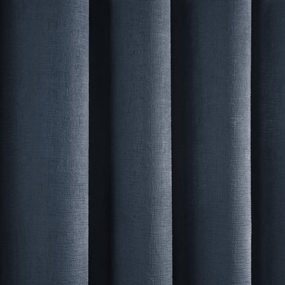 Fusion Strata Navy Eyelet Curtains