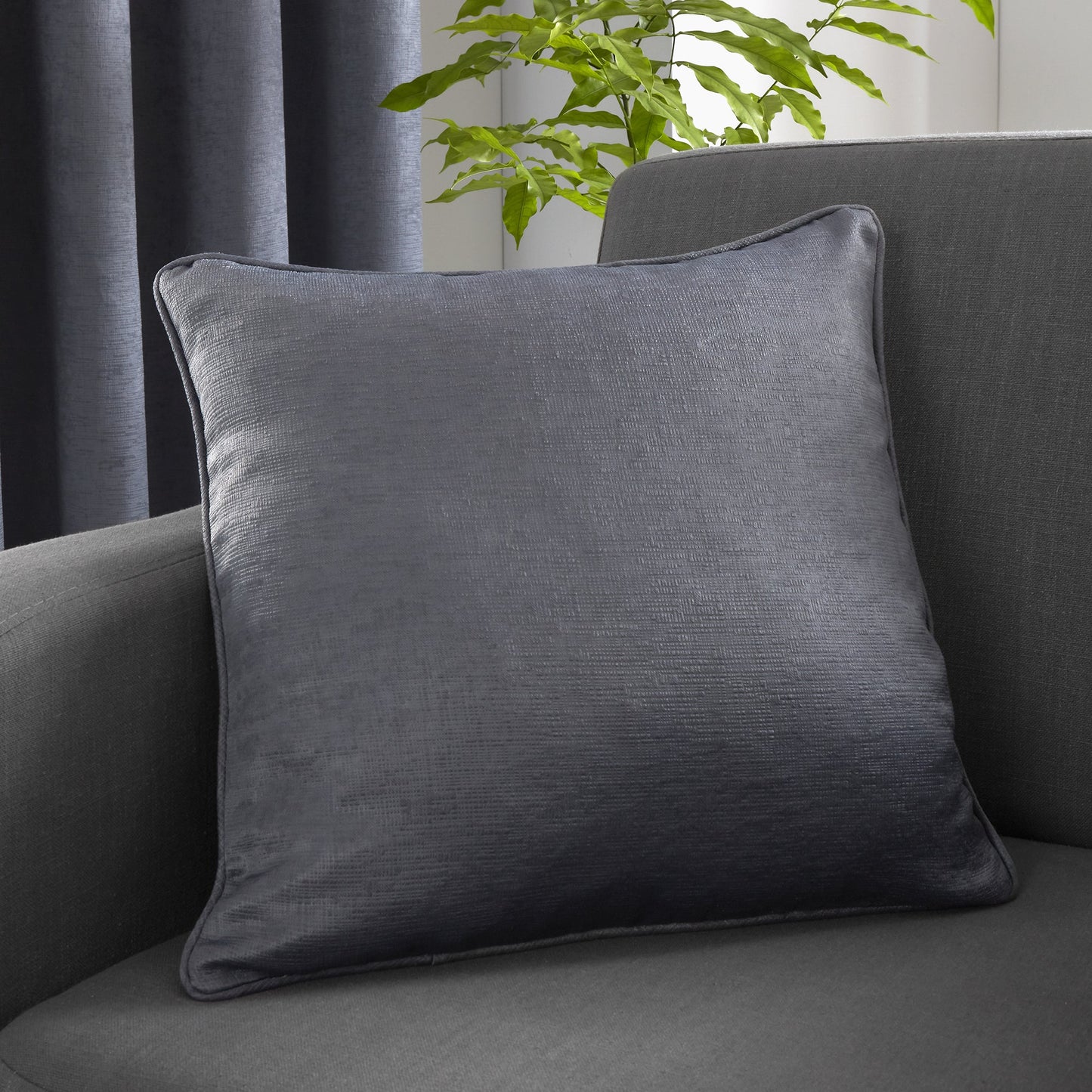 Fusion Strata Charcoal Cushion Cover