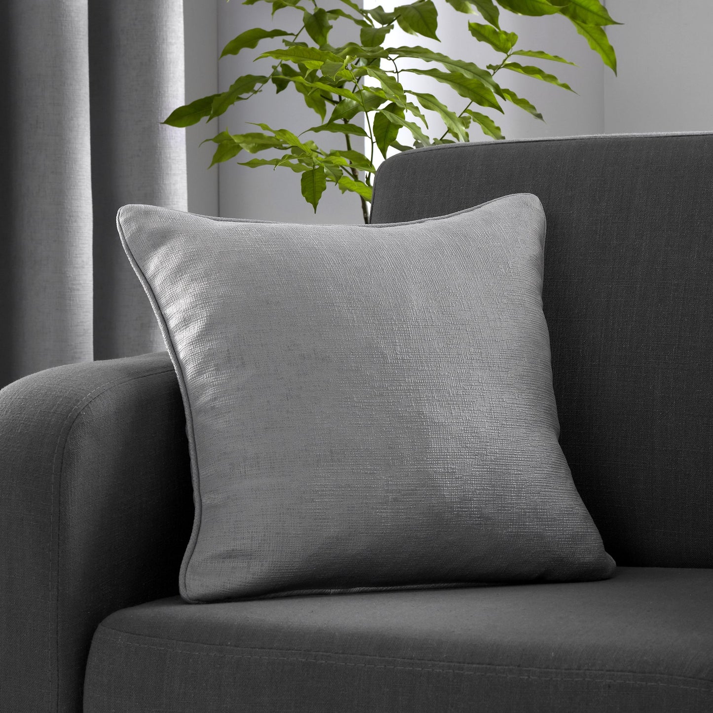 Fusion Strata Silver Cushion Cover