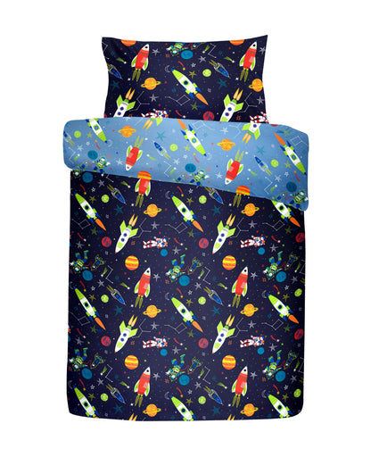 Bedlam Blue Supersonic Glow in the Dark Duvet Cover Set