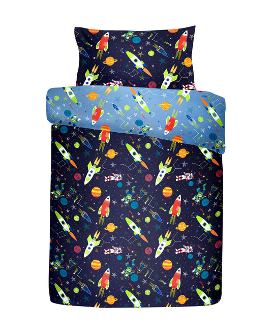 Bedlam Blue Supersonic Glow in the Dark Duvet Cover Set