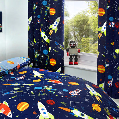 Bedlam Supersonic Blue Curtains