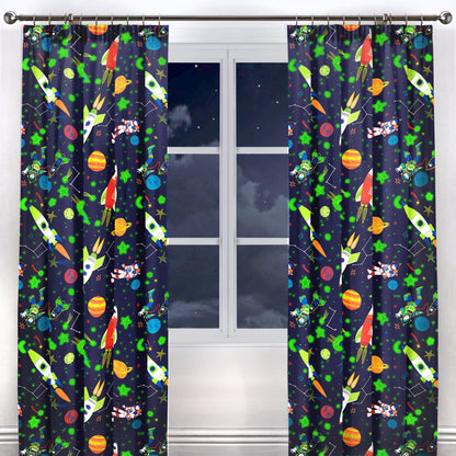 Bedlam Supersonic Blue Curtains