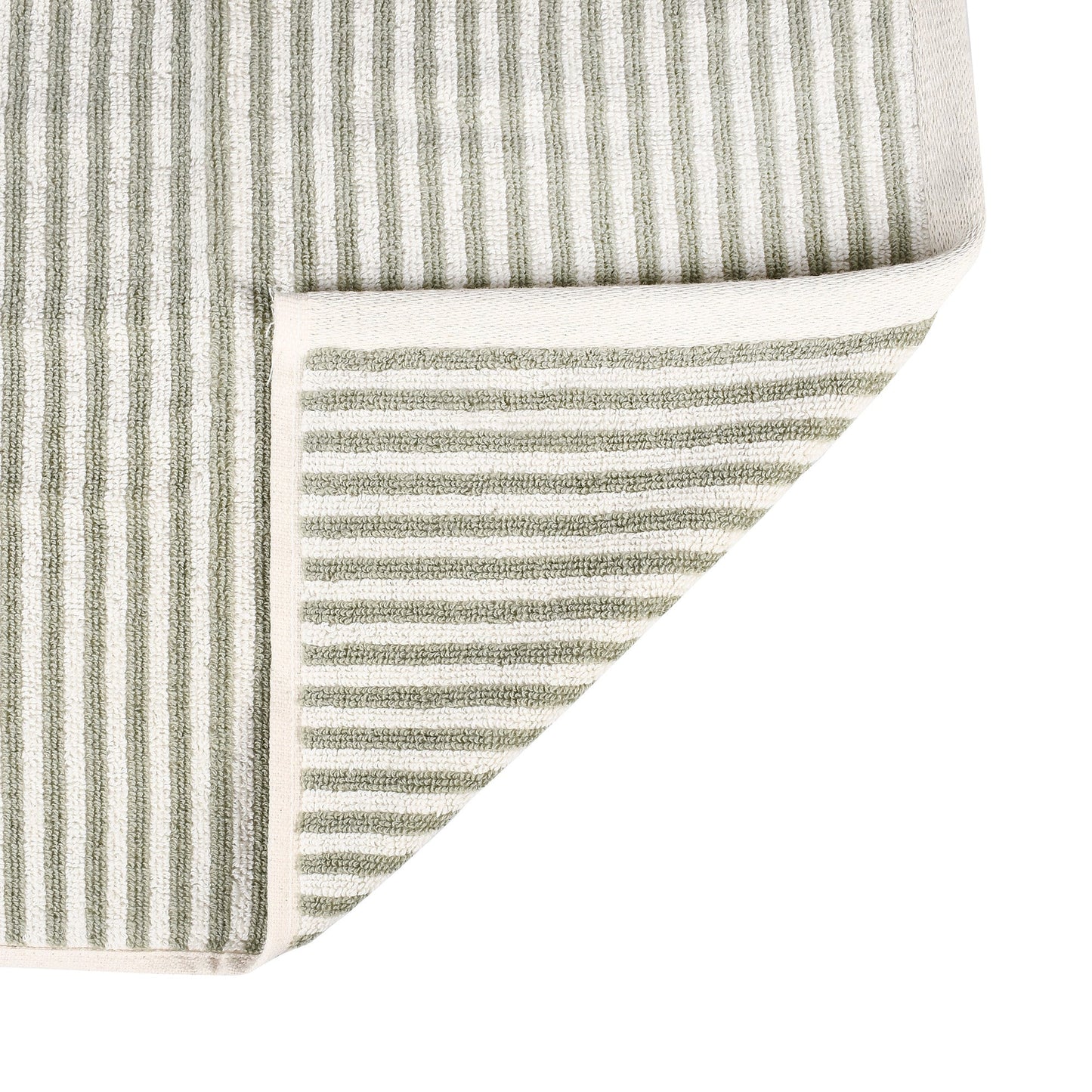 Yarn Dye Sage Stripe Towel