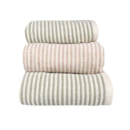 Yarn Dye Sage Stripe Towel